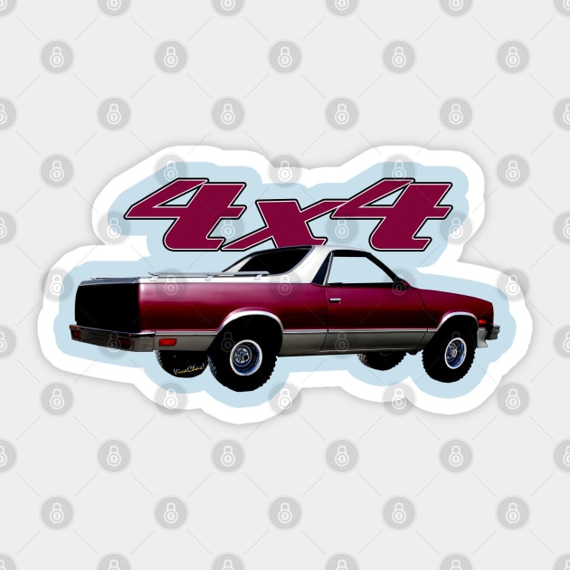 1987 El Camino 4x4 Sticker by vivachas